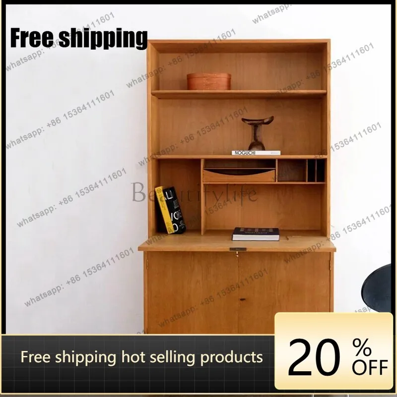 

Zj. Medieval Nordic retro display shelf shelf simple combination bookcase