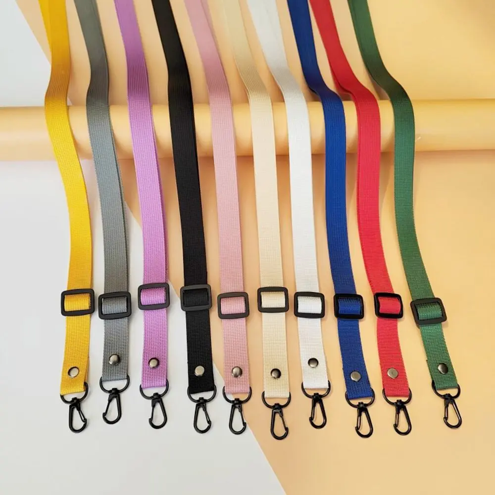 Fashion Nylon Shoulder Strap Lanyard Adjustable Solid Color Shoulder Bag Belt Replacement Crossbody Bag Strap Bag Accessories