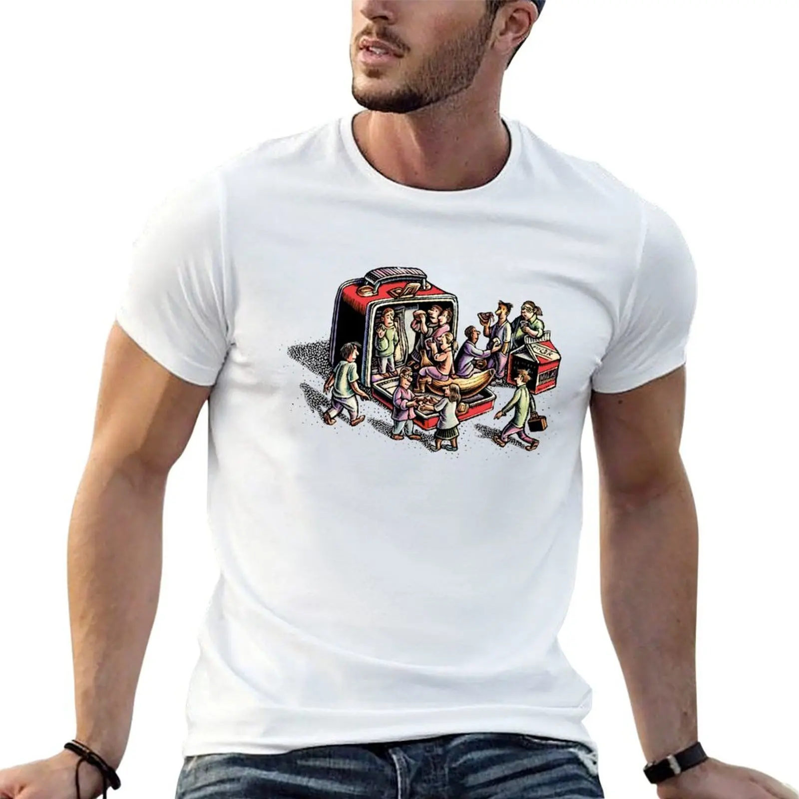 Lunchbox Lunch Meeting T-Shirt t shirt personalised man t shirts for men cotton t shirt man T-shirt