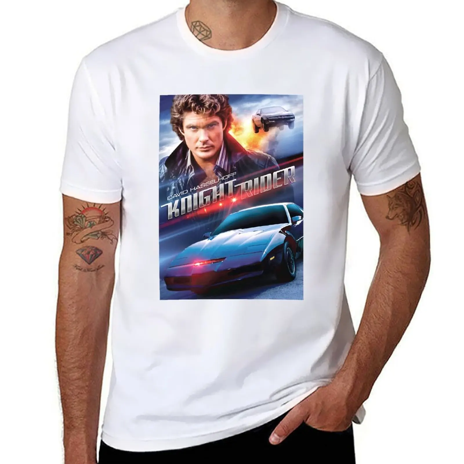 THE FANTASTIC CAR - KNIGHT RIDER T-Shirt aesthetic clothes oversizeds korean fashion tees men clothing