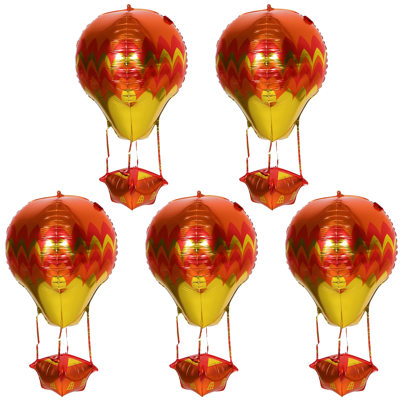 

5Pcs Hot Air Balloon Foil Balloons Unique Party Decorations Easy Inflate Indoor Outdoor Events Mini Hot Air Balloon