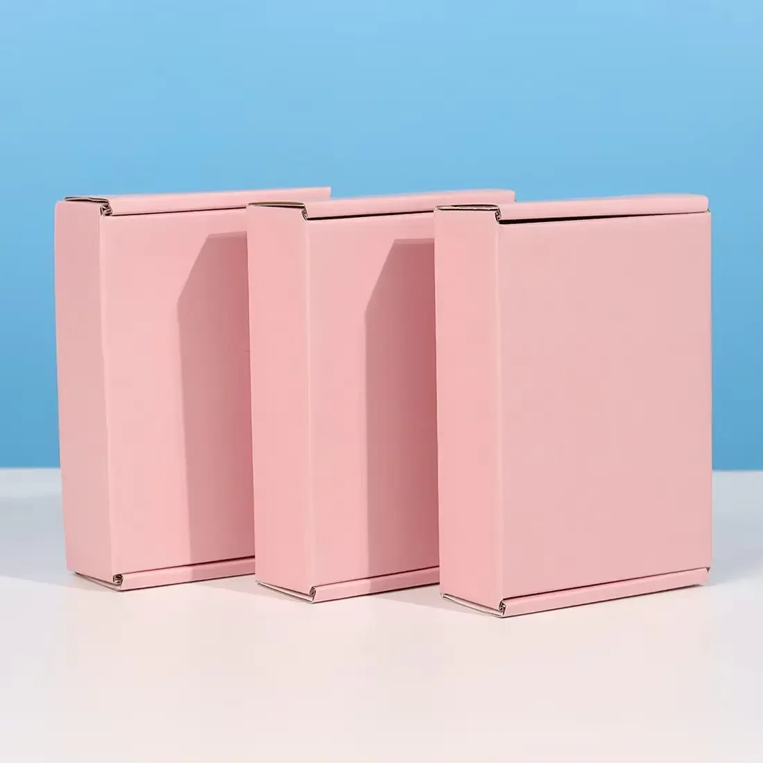 Custom Logo Pink Shipping Boxes for Small Business Small Corrugated Mailer Cardboard Boxes for Packaging Gift Boxes