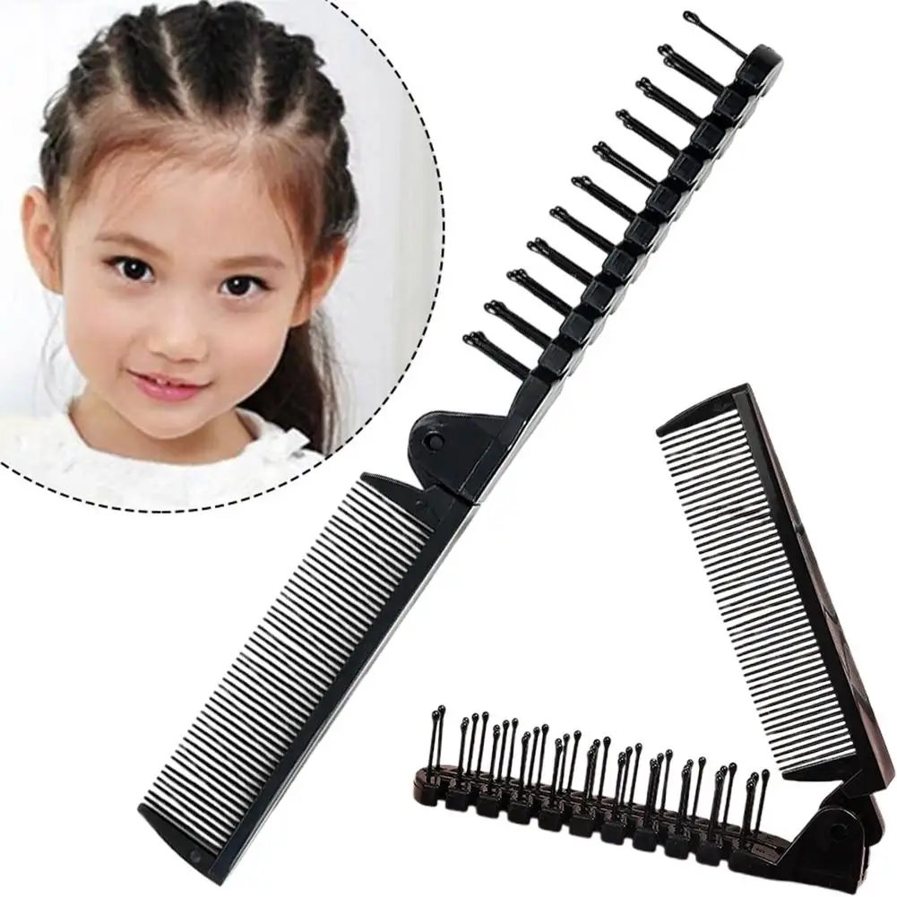 Peine Plegable Portátil de Viaje, Antiestático, para Peinar y Masajear, Herramienta Profesional para el Cabello, Especial para Pelucas de Cabello Natural