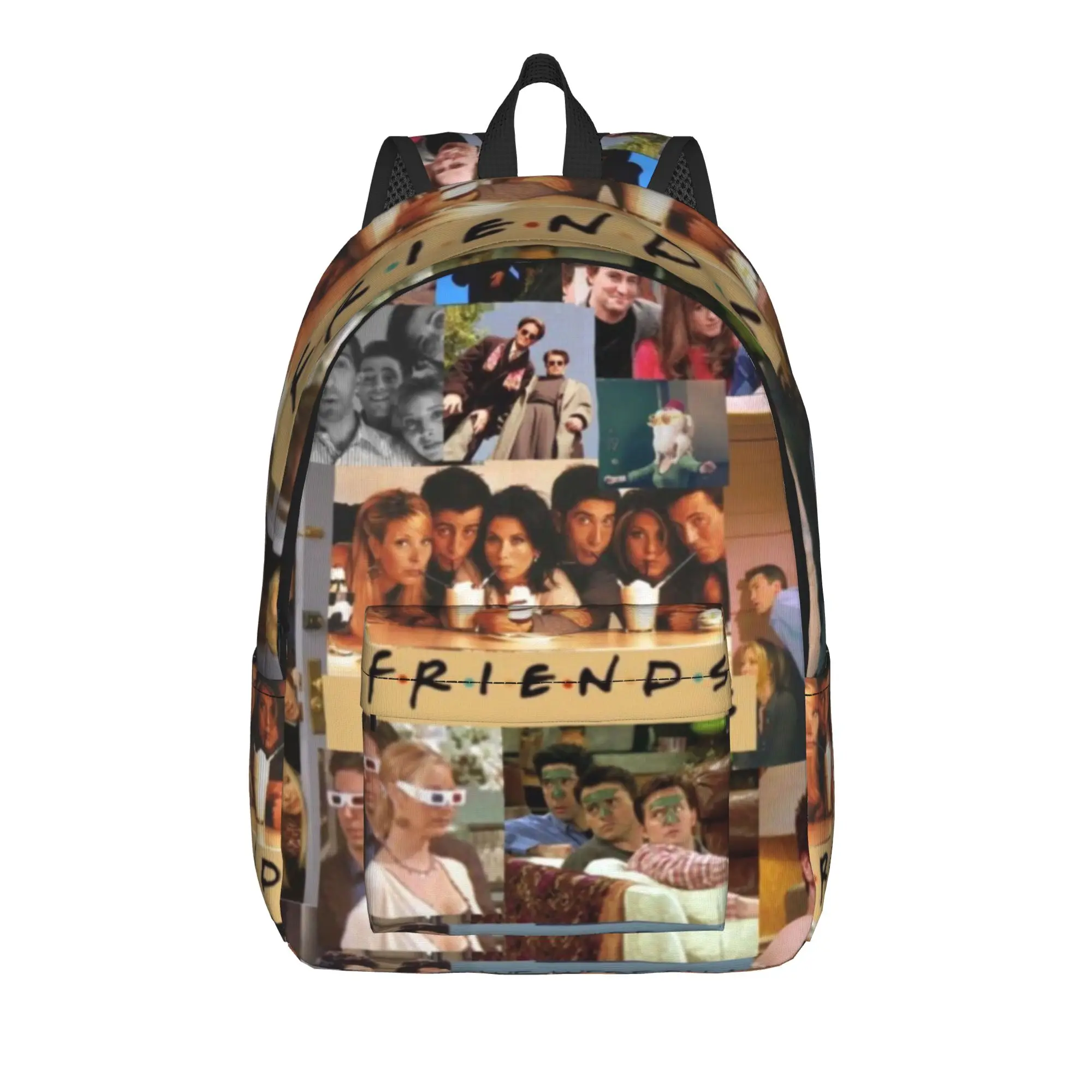 

Friends Cast Quote Art Backpack Student Unisex Polyester Hiking Backpacks Pattern Modern School Bags Rucksack