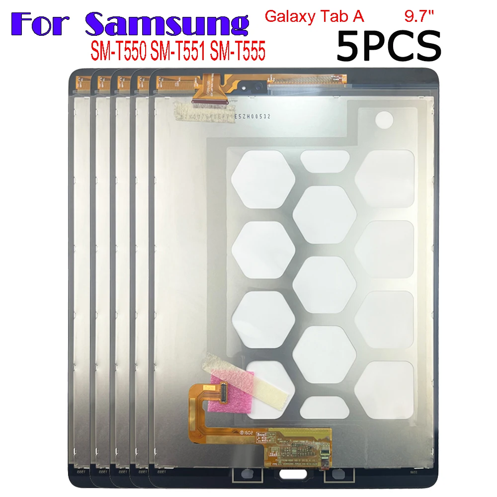 

5PCS Test For Samsung Tab A 9.7 SM-T550 SM-T555 T550 T551 T555 LCD Display Touch Screen Digitizer Assembly