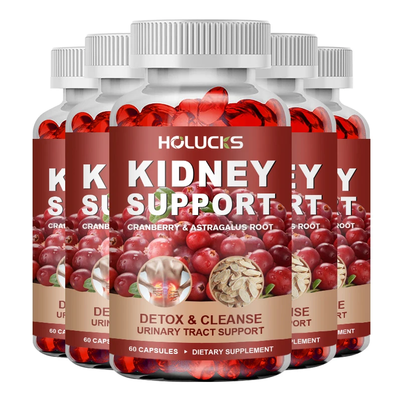 

HOLUCKS Kidney Support Supplement with Cranberry & Astragalus, Supports Bladder Health, Urinary Tract & Detox Cleanse for Adults