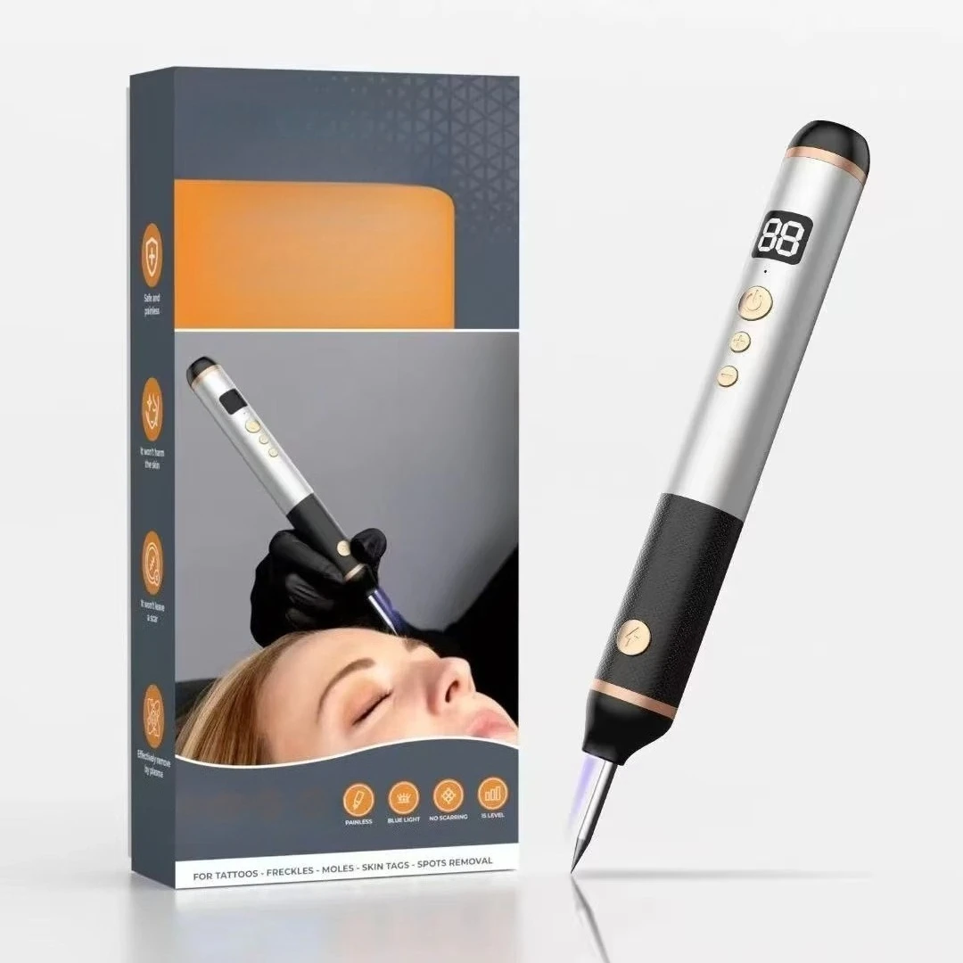 2Pcs Hot Sale ABS Handheld Plasma Skin Tag Removal Kit Facial Mole Remover Pen USB Rechargeable Beauty Machine