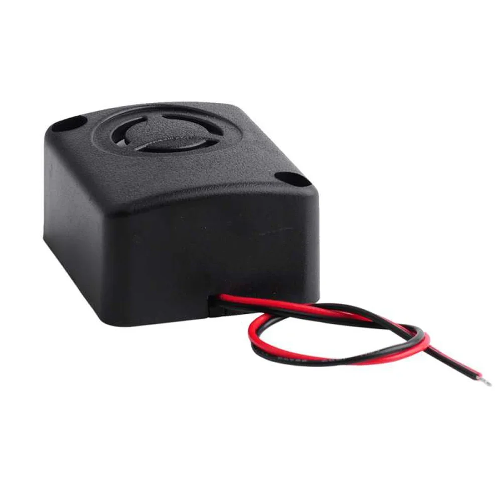 12V DC 블랙 미니 피에조 알람 사이렌 110dB 보험 금고 도난 방지 알람 고 데시벨 부저 차량용 고음 알람