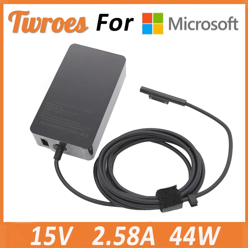 

Laptop Adapter 15V 2.58A 44W Charger For Microsoft Surface Pro 6 Pro 7 Pro 4 Pro 3 Pro X Model 1800 1625 Notebook Power Supply