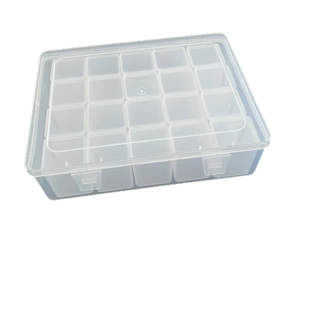 Components Square Beads Storage Box Transparent Dustproof Parts Container Portable Multi-Purpose Small Bead Containers Storage