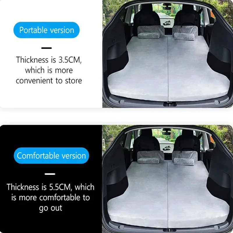 For Tesla Model Y Juniper 2025-2026 Car Camping Mattress ,Removable Hardwood Board Support, High Density MDI Sponge Foldable Bed