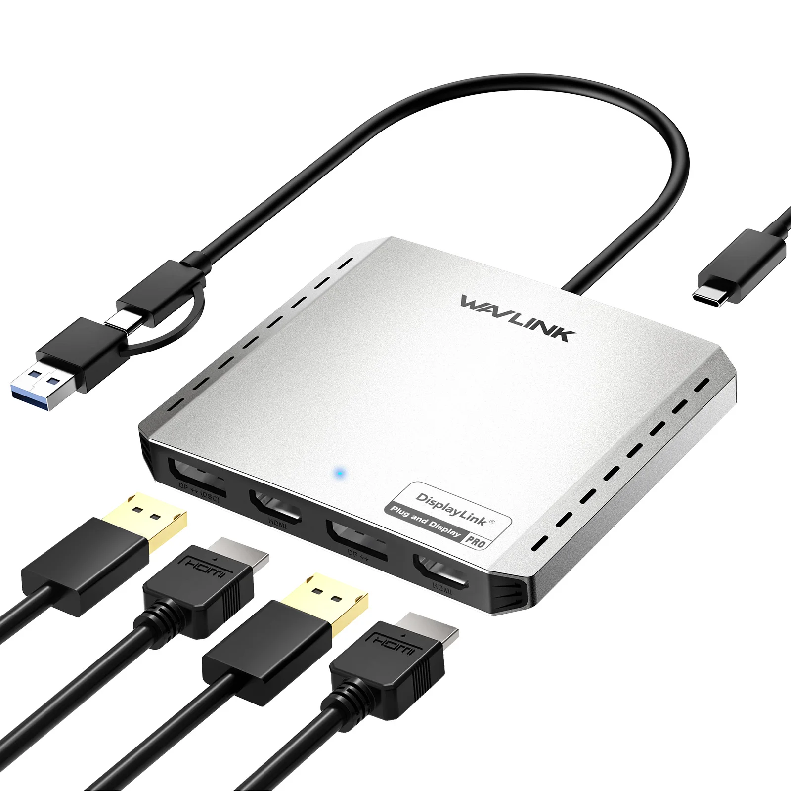 WAVLINK Quad 4K@120Hz/Dual 8K Universal Display Adapter Global