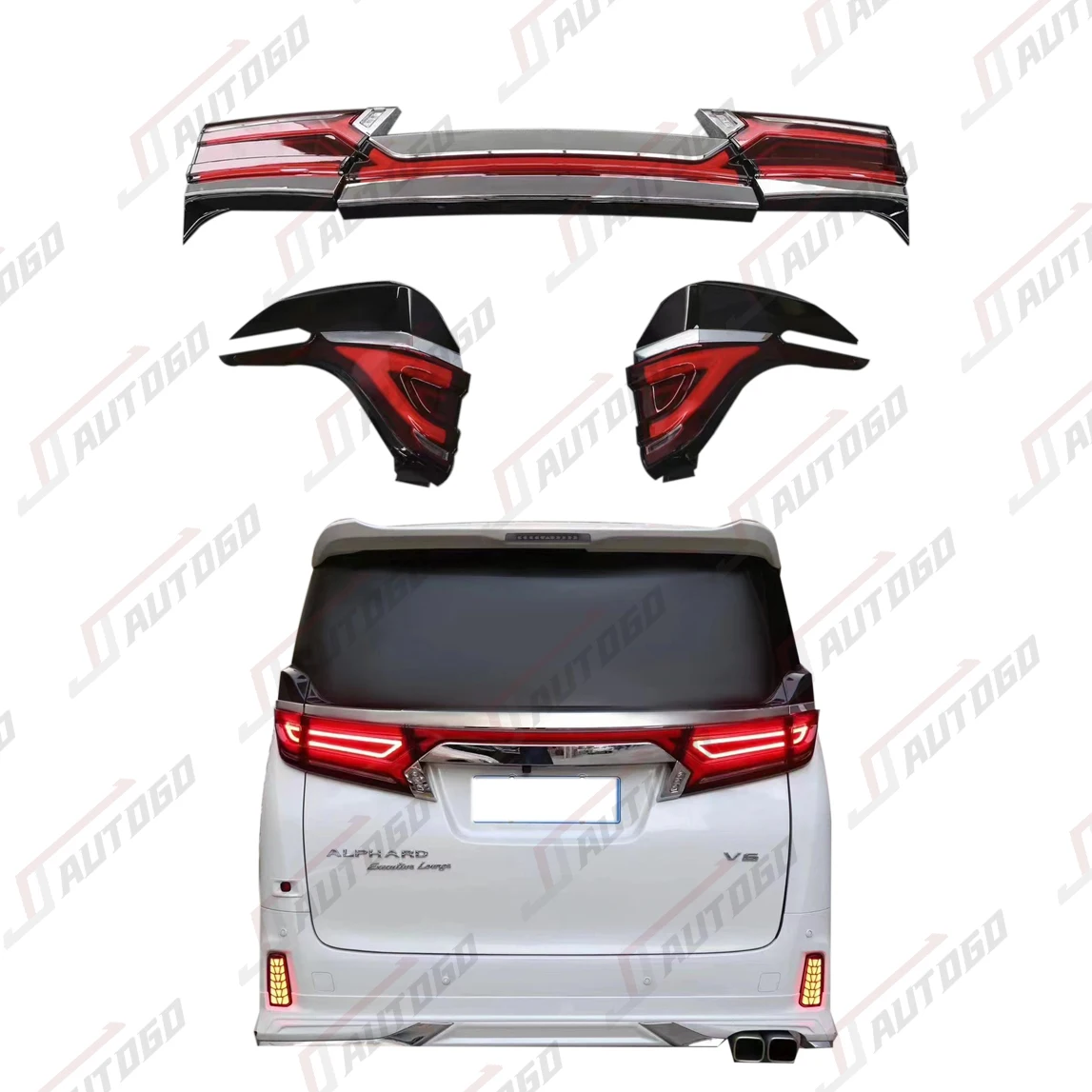 HOT Facelift Crystal Eye Taillight for Toyota Alphard Vellfire 2015 2016 2017 2018 2019 2020 2021 2022 Anh30 Anh35 Series