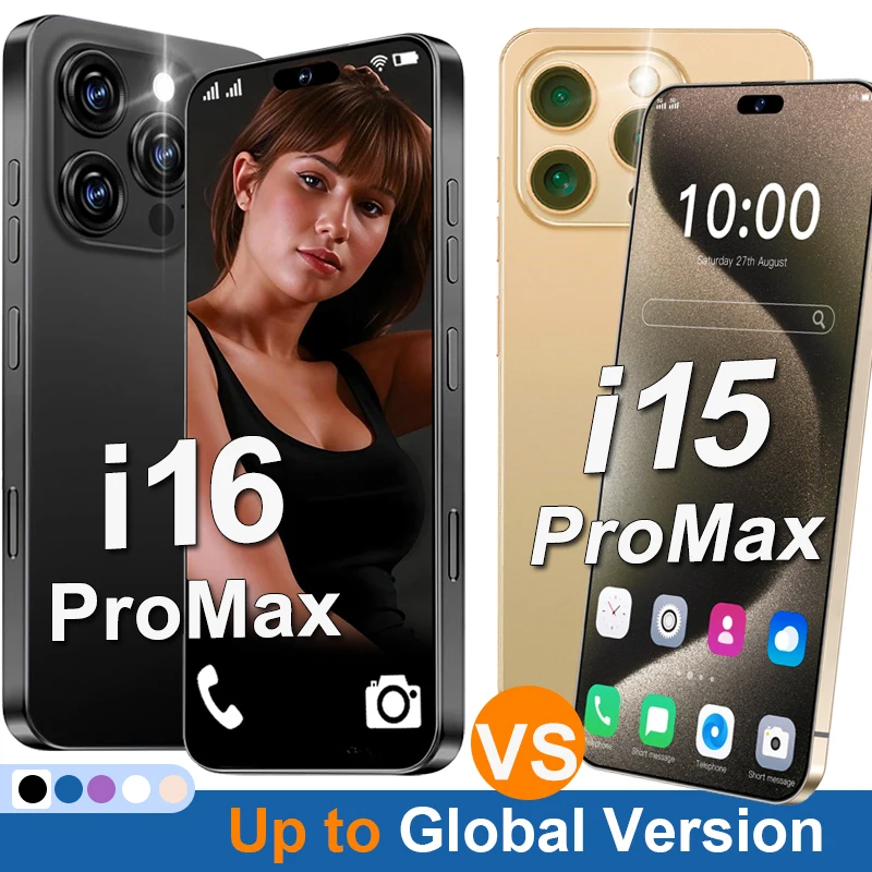 Unlock i15ProMax Vs i16ProMax Smartphone for Android,6.9