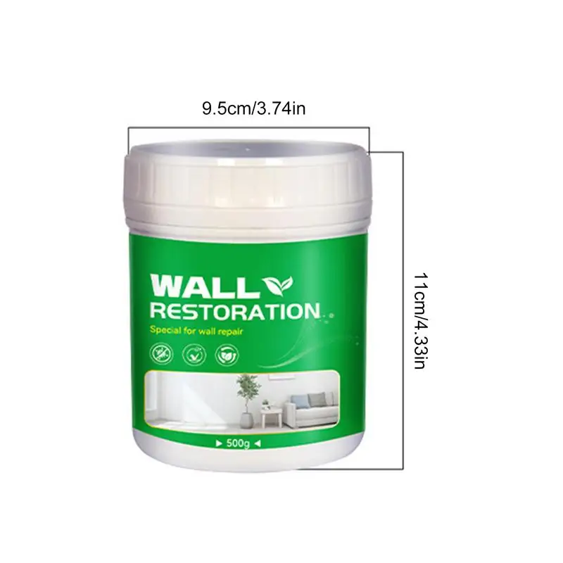 Spackle Kit de reparación de paredes, agente de reparación de paredes, fácil de aplicar, Kit de parches de pared con raspador para agujeros, agujero de pared de yeso, relleno de agujero grande