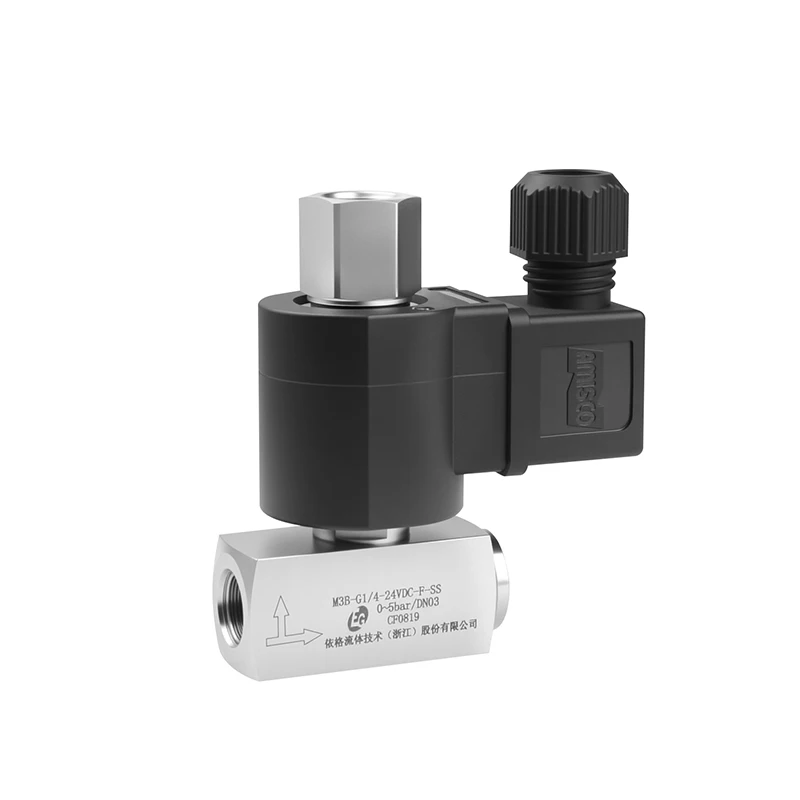Direct acting solenoid valve, stainless steel 0~ 30bar hydraulic electric high pressure internal thread
