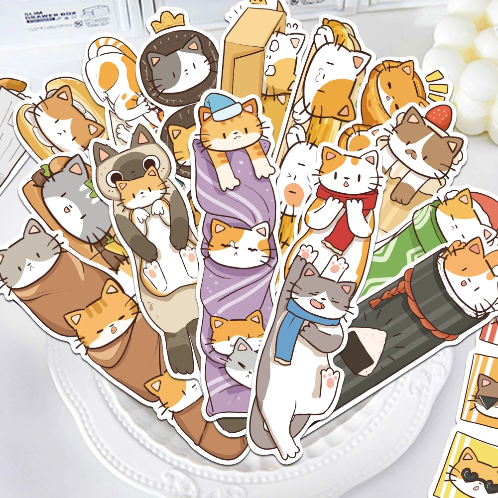 30pcs Cartoon Cute Cat Bookmarks Reading Pages Book Marked Decoration Cards School Stationary Supplies DIY Aesthetic Bookmarks