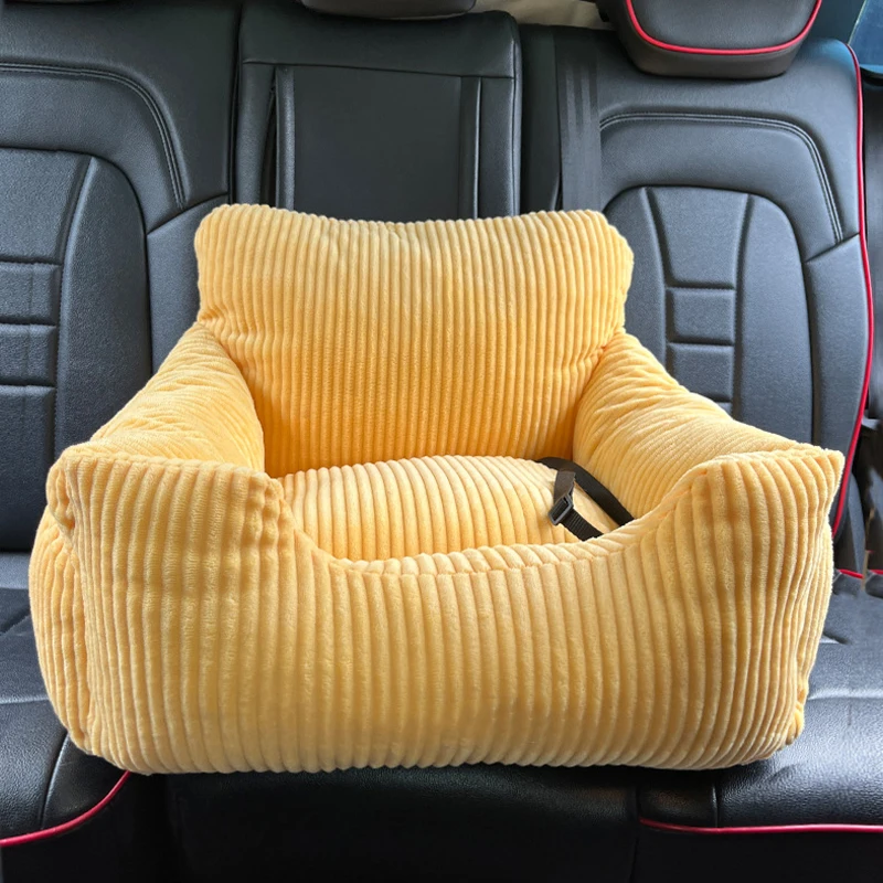 

Corduroy Fabric Pet Car Bed Dog Carseat And Home Detachable Dog Car Seat Pet Booster Seat