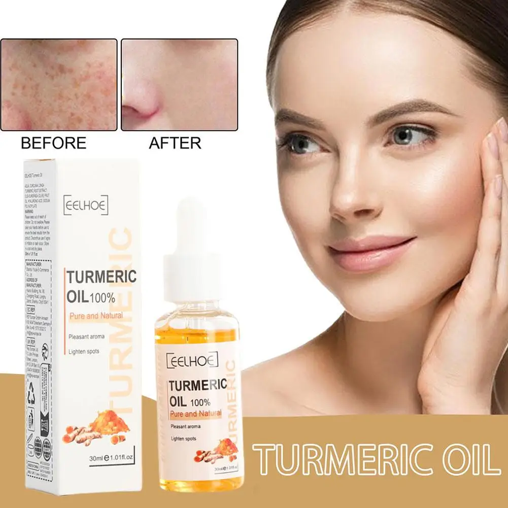 30Ml Turmeric Black Spot Correction Essence Skin Glow To Lightening Acne Dark Patches Bright Dark Skin Corrector Face Skin Care