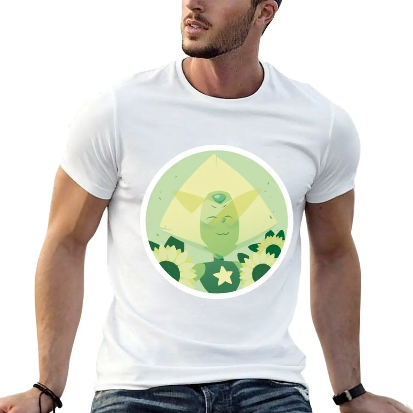 Pastel Peridot portrait T-Shirt graphic t shirts for man t shirt for man 100 percent cotton t shirts for man slim fit T-shirt