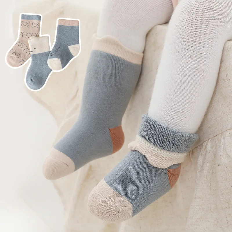 Winter Thicken Terry Baby Socks Infant Toddler Boys Girls Sock Newborn Stuff Warm Clothes Cotton Kids 0-5 Years