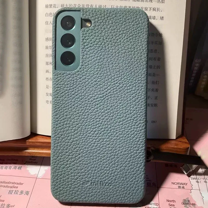 

Melkco Premium Genuine Leather Case for Samsung Galaxy S26 S25 Ultra S21 S22 S23 S24 Plus Cowhide Protective Hard Cover Thin