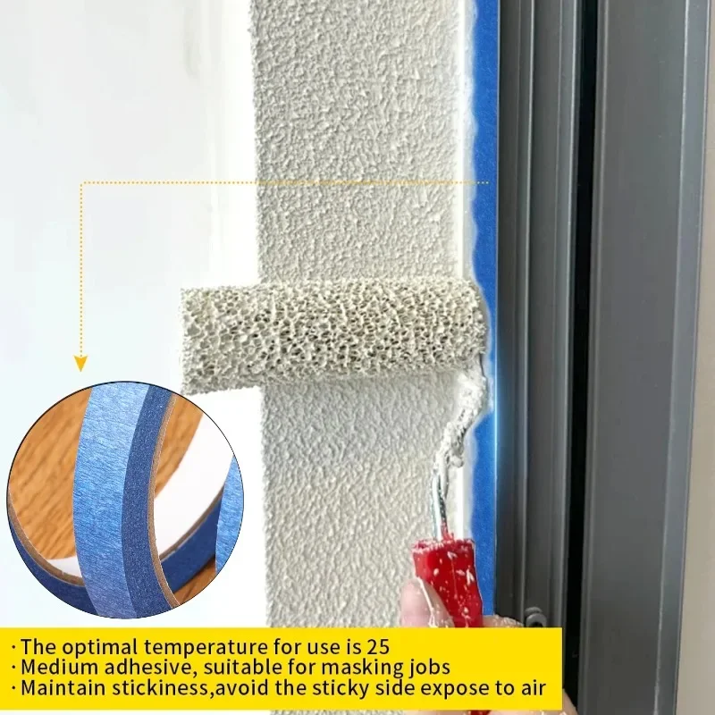 1/10 لفة الرسامين أشرطة متعددة الأسطح اخفاء الطلاء أشرطة سهلة إزالة جدار البناء أشرطة سيارة الجمال رذاذ اخفاء لاصق