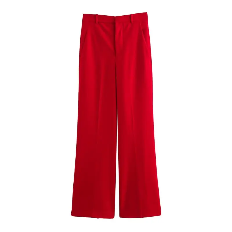 

Spring 2025 Women's Faion Straight Cut Long Sve Turn-down Collar Suit Jaet mid Waist Pants New Arrival