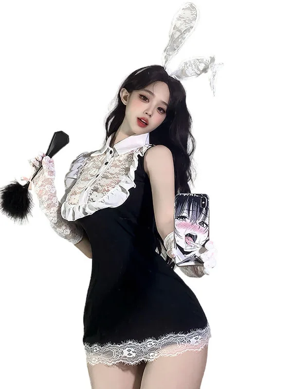 ชุดคอสเพลย์กระต่ายสาวเซ็กซี่ ชุดกระต่ายน่ารัก ชุดแม่บ้าน ชุดฮาโลวีน ชุดประจำชาติผู้หญิง สำหรับการแสดงบนเวที