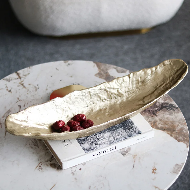 Creative Resin Boat-Shaped Fruit Bowl Key Holder for Living Room Sample room dining table tray Exquisite Model Home ornaments