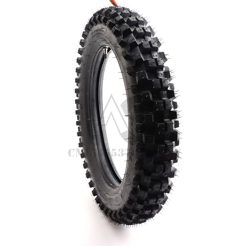 Off-Road Tires 90/100-14 70/100-17 with Tubes for Dirt Pit Bike Dirt Bike Motocross 14 Inch 17 Inch Front and Rear Wheels