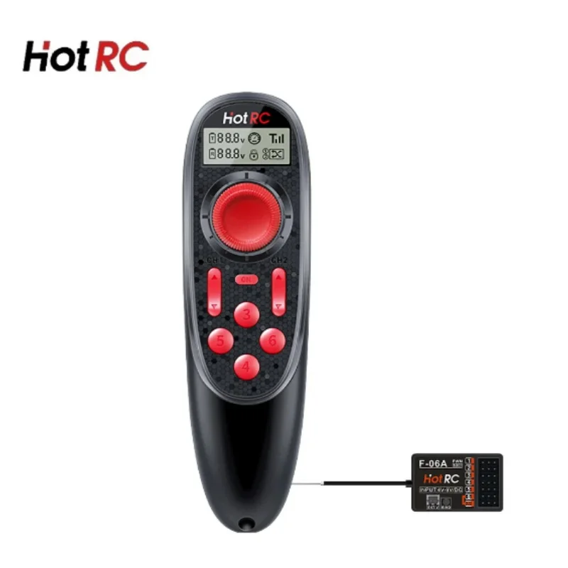 HOTRC DS-600 DS600 CH 2.4GHz FHSS Radio System Transmitter Remote Controller PWM GFSK 6CH F-06A Receiver For RC Boat