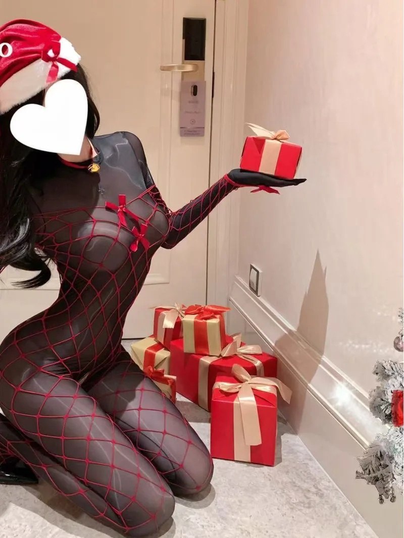 

one-piece stockings sexy lingerie corset jumpsuits black ultra-thin Foldable black sexy Temptation jumpsuit women mesh C5SF