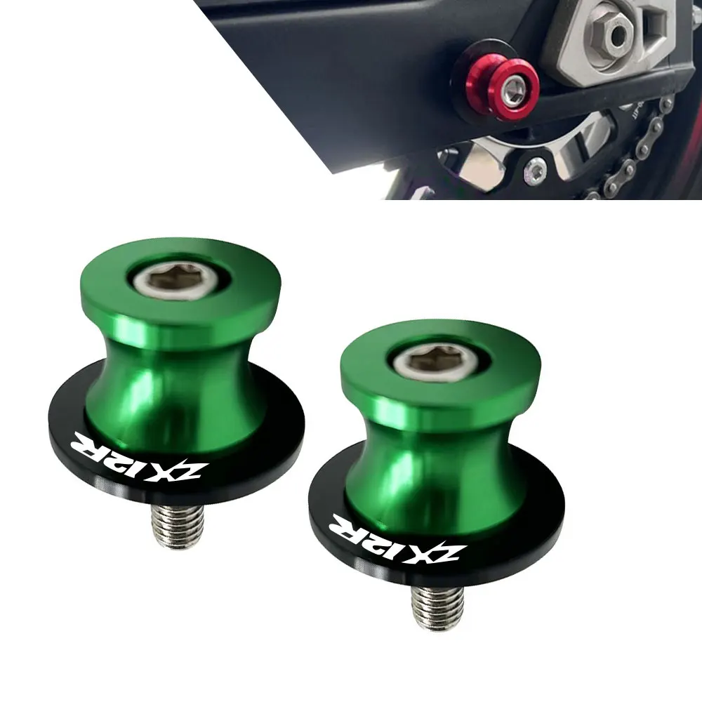 

New Fit For Kawasaki ZX-12R 2000 2001 2002 2003 2004 2005-2008 Motorcycle Accessories 10MM Swingarm Spool Slider Stand Screws