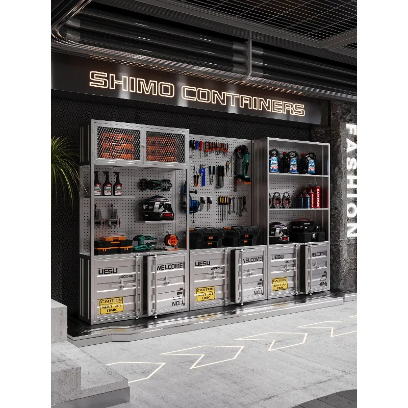 Industrial display cabinet, tool cabinet, hand cabinet, locker, commercial hole board shelf
