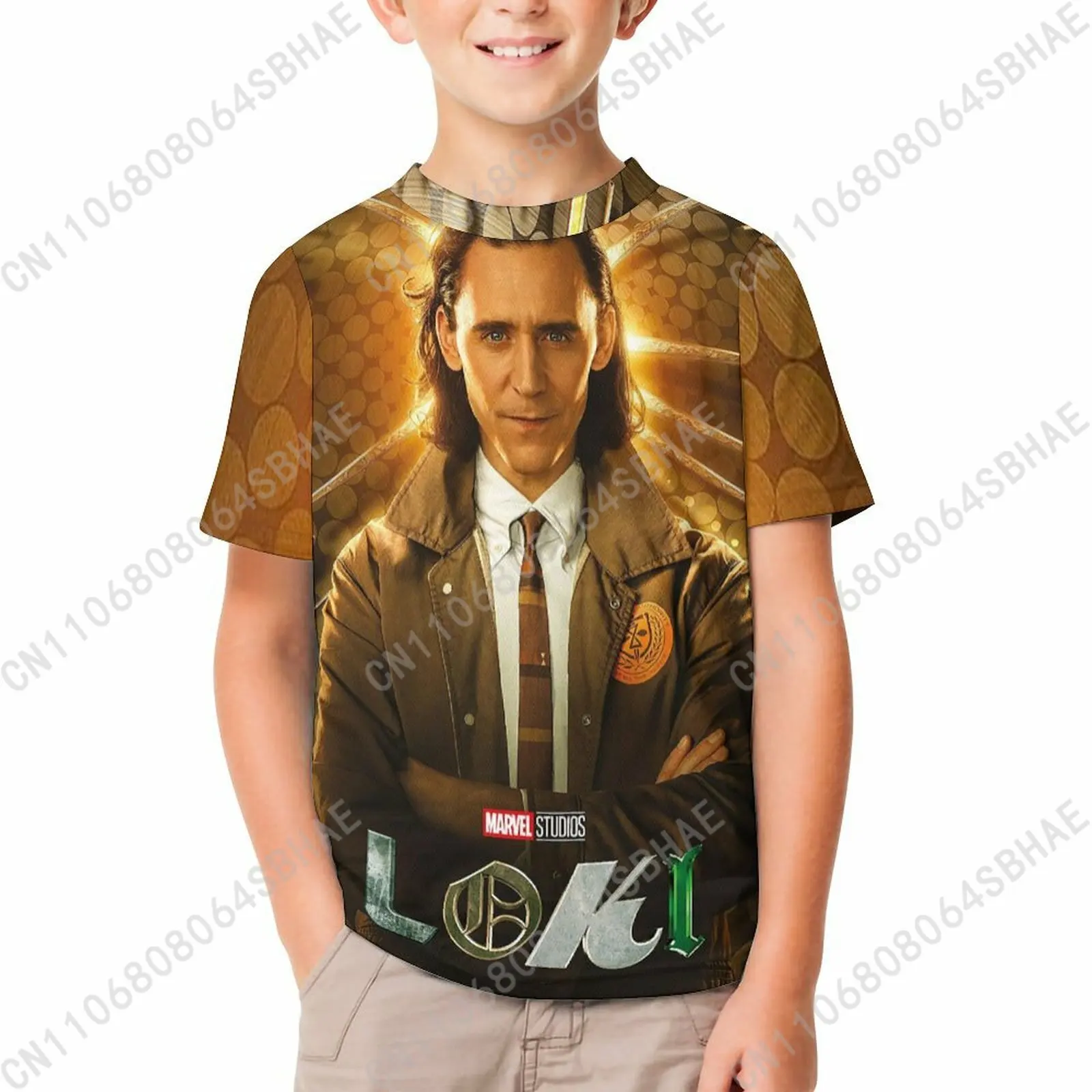 

Marvel Loki T Shirt Boy Girl Short Sleeve Print Cotton TShirt Comfortable Crew Neck Children Child Tee Cosplay
