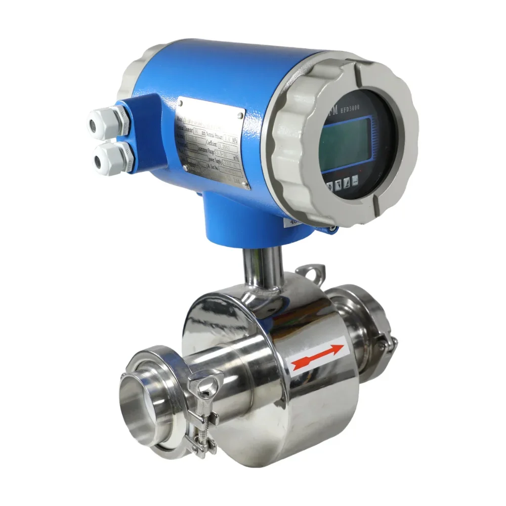 Shanghai Jishen Integrated 4-20mA Electromagnetic Flow Meter DN150 DN2000 Liquid Sewage Flow Meter for Lab Industrial
