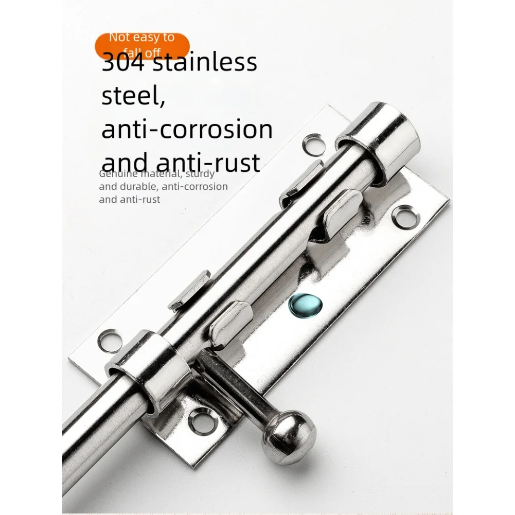 

1 шт., скользящие болты из нержавеющей стали 304, защелка с отверстием для навесного замка, утолщенная защелка с 8 винтами, фурнитура для жилых сараев