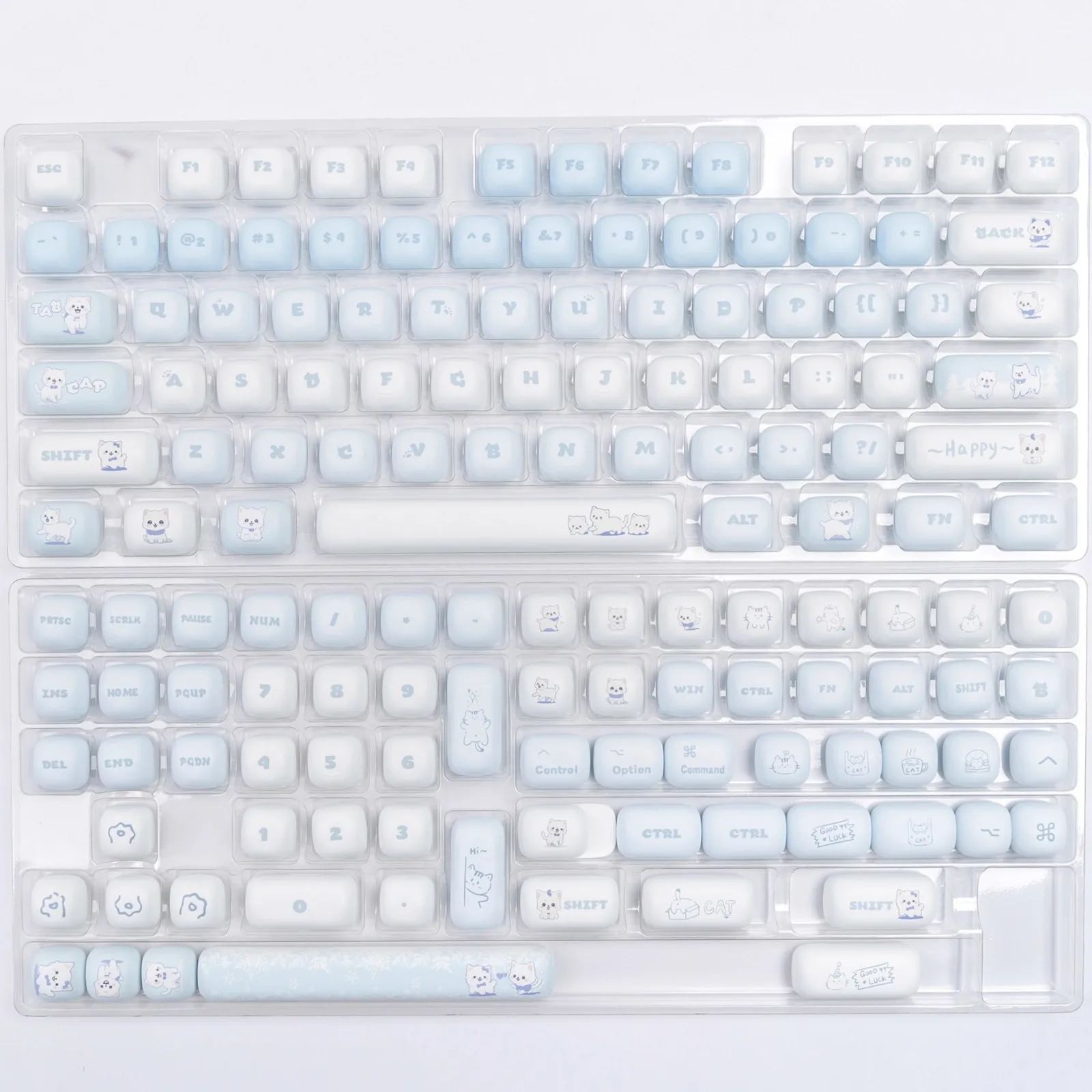 Blue Cat Keycap Set MOG Circular Height Magnetic Axis Gaming Mechanical Keyboard MAC Sublimation MU68 Fire 68 98 99 104108