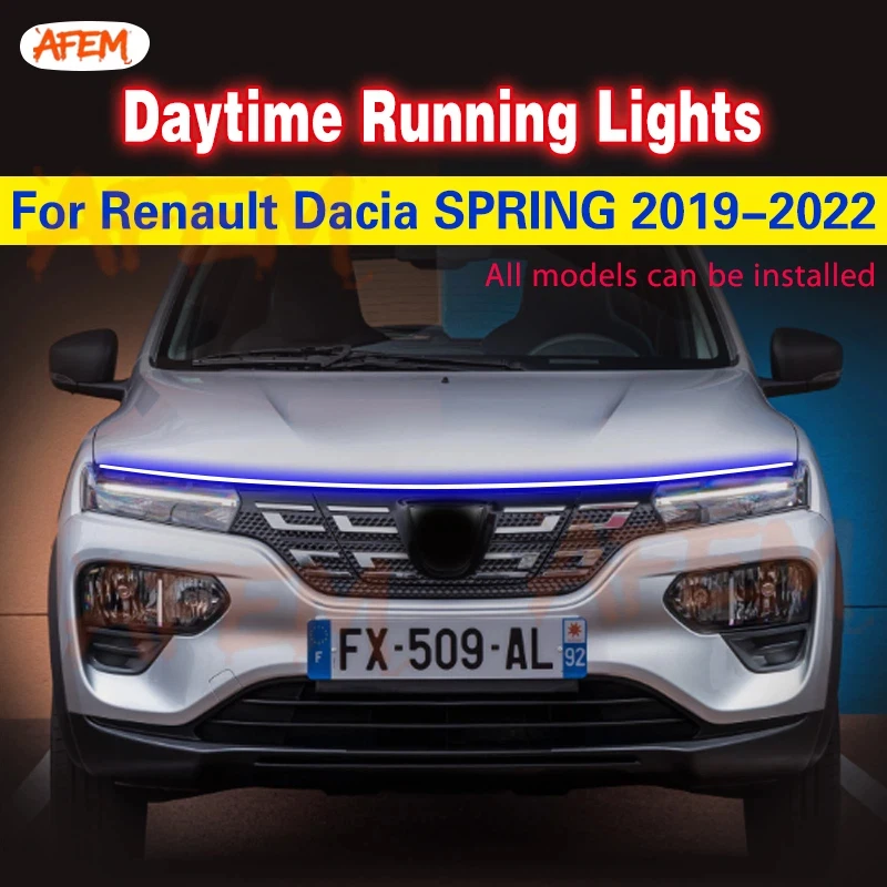 1PCS LED Fog Lamp Daytime Running Lights Car DRL For Renault Dacia SPRING 2019-2022 Car Flexible Decorative Atmosphere Lamps DRL