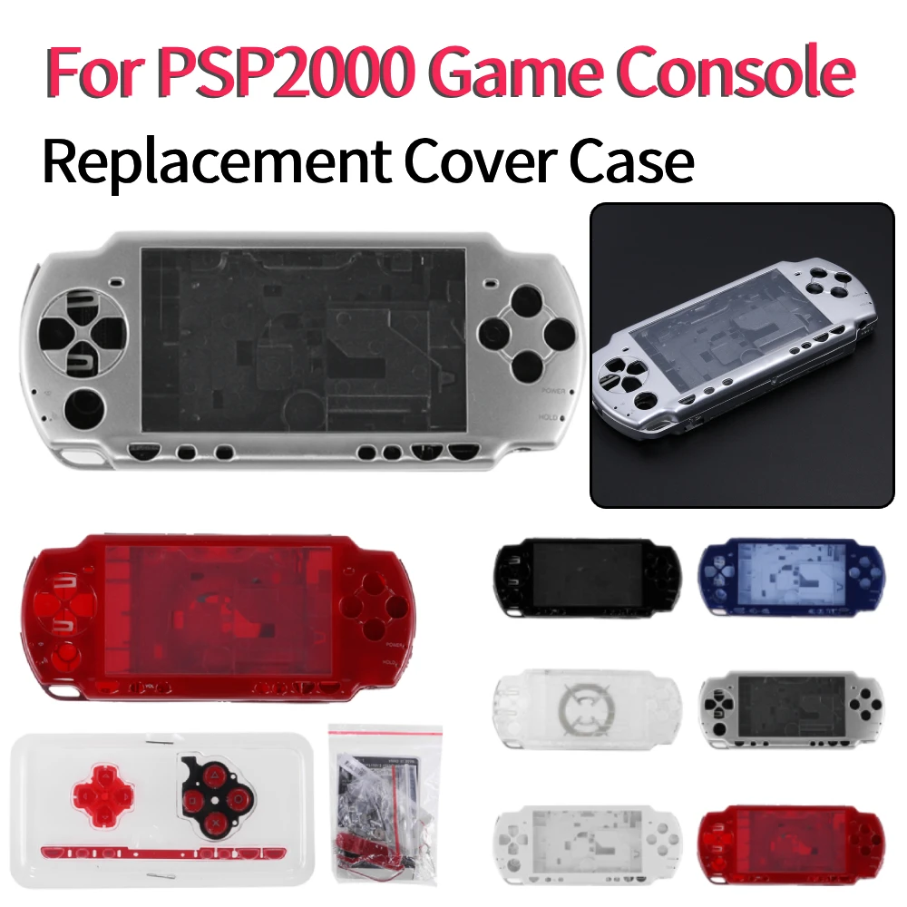Gehäuseschalenabdeckung, professioneller Ersatz der vollständigen Gehäuseschalenabdeckung mit Tastensatz für PSP2000-Spielekonsolenzubehör