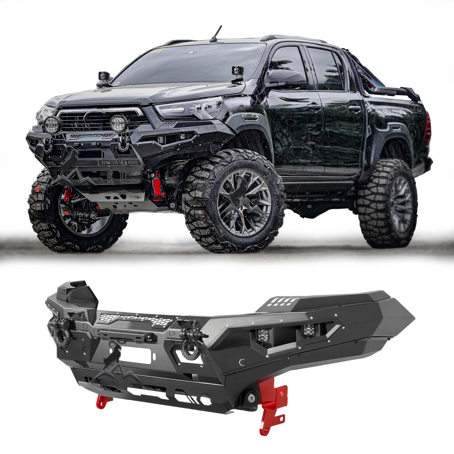 Pickup BULL BAR Steel front bumpers rear bumpers  for -toyota hilux revo rogue Conquest vigo revo rocoo 2021 2022 2023custom