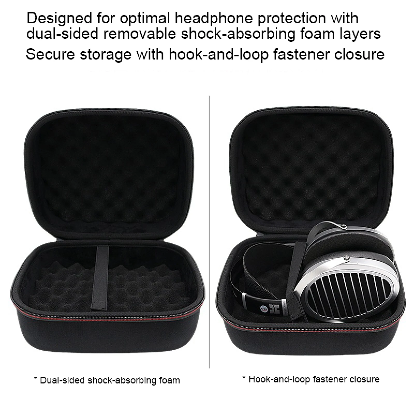 Carrying Case for HIFIMAN ANANDA Over-Ear Headphones Portable Travel Organizer Bag Shockproof Storage Box EVA Hard Carry Bag