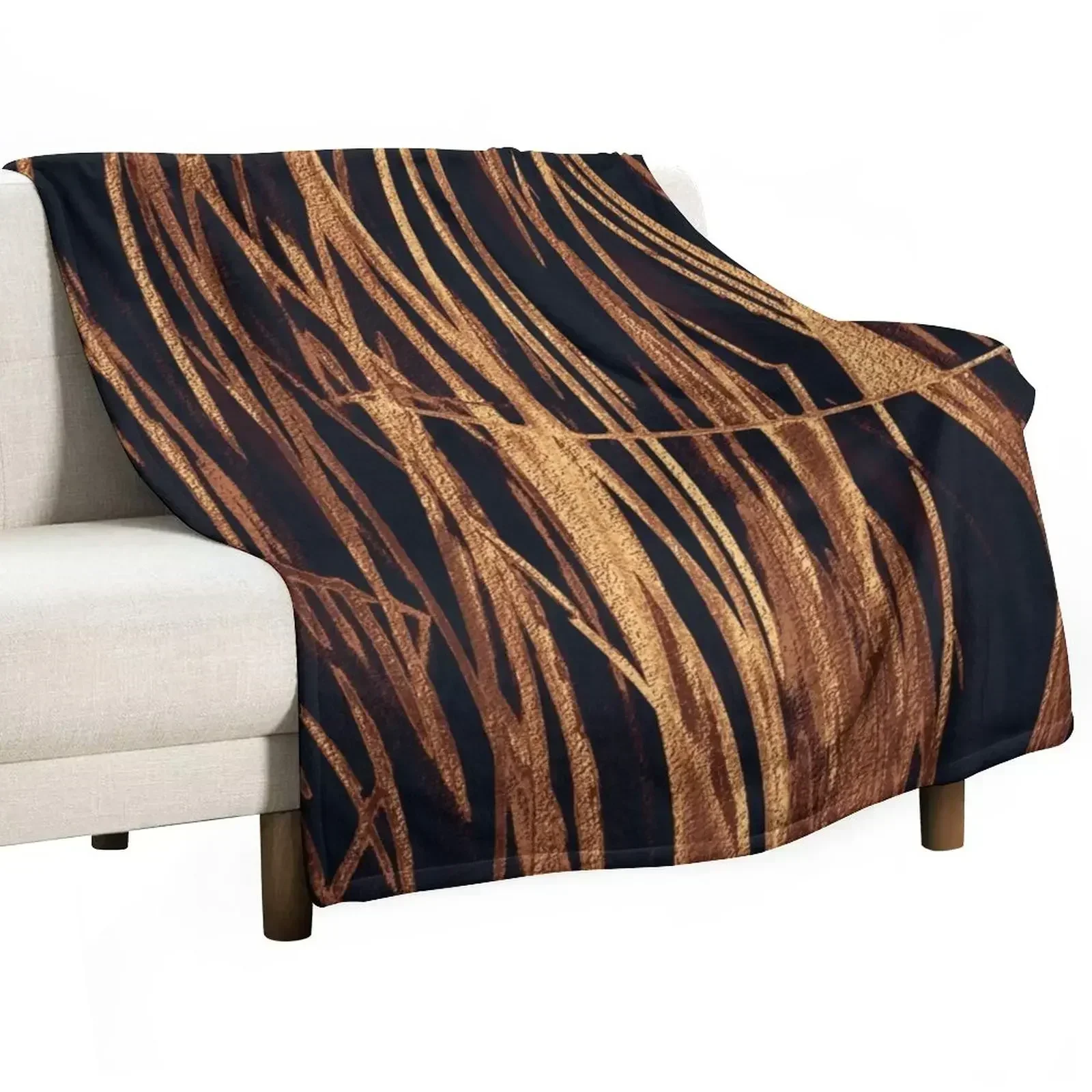 Glamorous copper stalks Throw Blanket For Decorative Sofa Heavy Cute Blankets