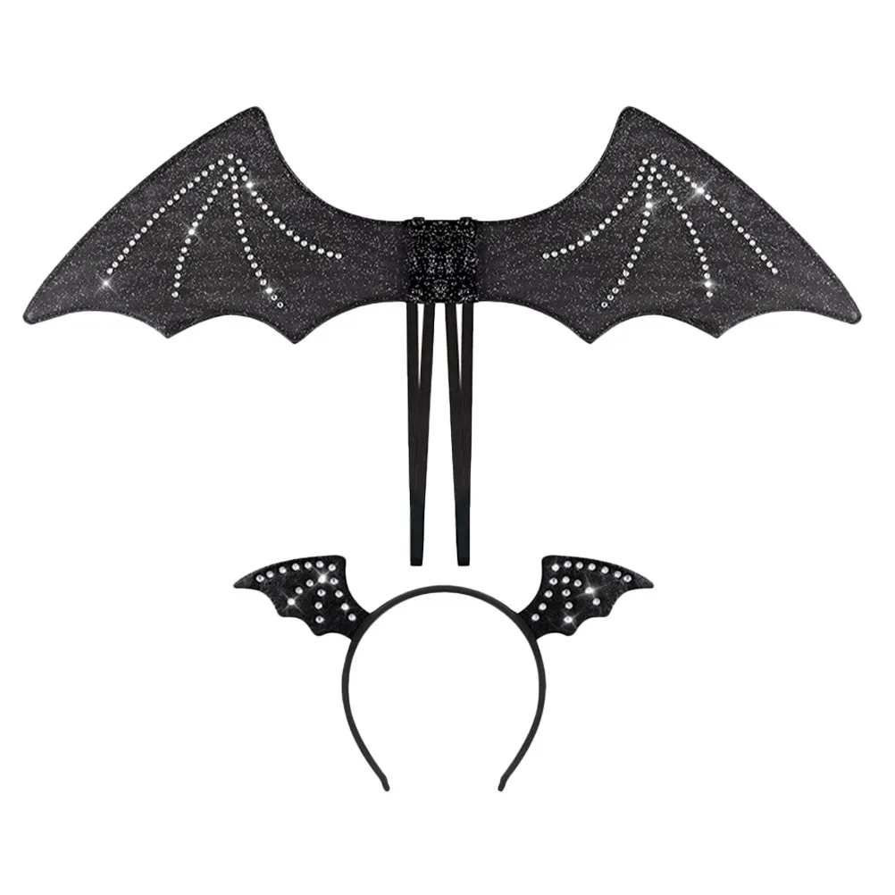 

1 комплект легких повязок на голову в виде крыльев летучей мыши для Хэллоуина, аксессуар для волос для косплея и вечеринок, головной убор дьявола, украшение для костюма для взрослых