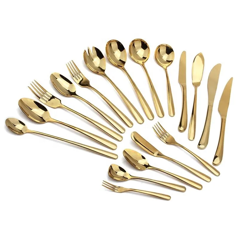 Tableware set Stainless steel gold tableware Stainless steel tableware Gold plated Other hotel restaurant supplies