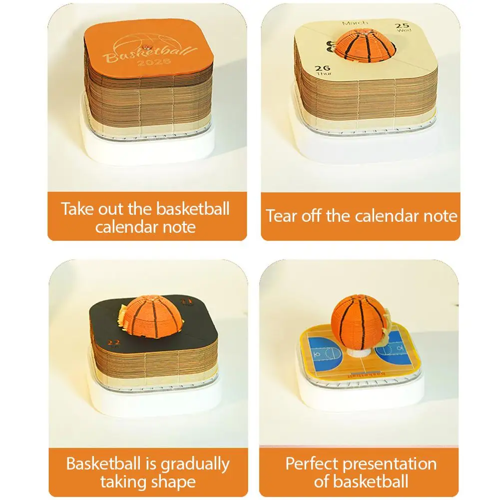 ثلاثية الأبعاد كعكة شجرة ذهبية كرة القدم التقويم 2026 متعة مذكرة الوسادة سطح المكتب الديكور ثلاثية الأبعاد المسيل للدموع بعيدا أجندة مكتبية صغيرة DIY بها بنفسك الهدايا H4Q8