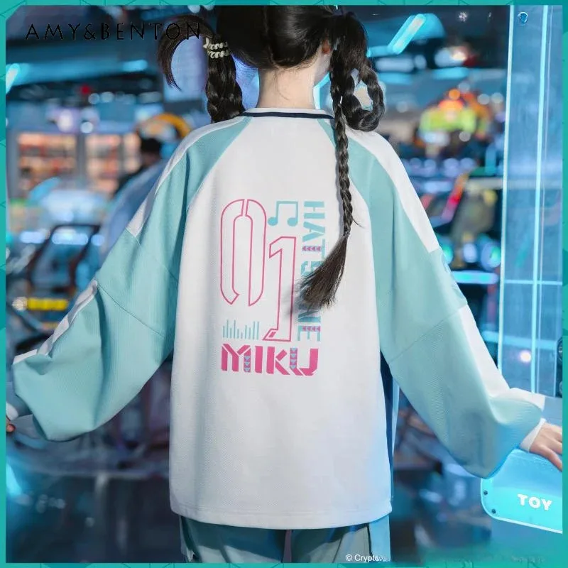 

25COSJapanese Animation Printing Round Neck Short-sleeved T-shirt Women Medium and Long Subculture Oversized T Shirt Sweet Y2K T