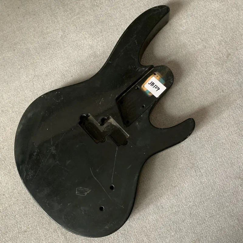 JB124  Righ Hand PB Electric Guitar Bass Body 4 String Black Color Paints Solid wood Replace and DIY Parts Paints Scratches