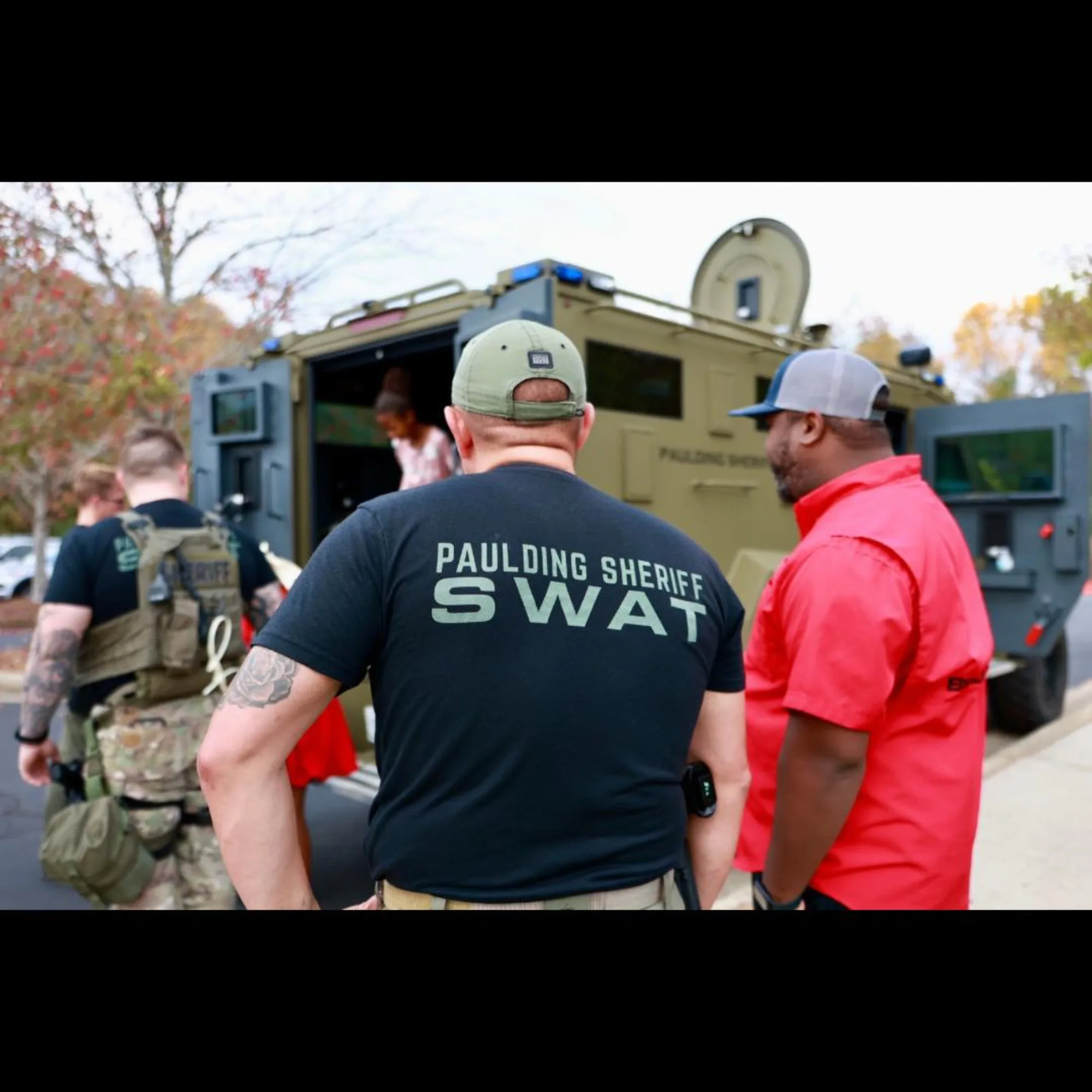 

2025 New SWAT Los Angeles Squad Eagle Standard Crewneck Short-sleeved T-shirt Army Fan Tactical Wind Loose and Comfortab Tee